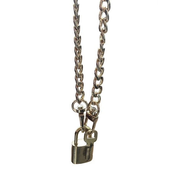 Authentic Louis Vuitton Lock & Key on Non-Branded Necklace - Picture 3 of 8